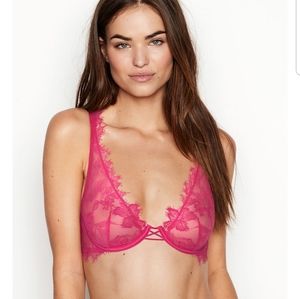 Victoria's secret sexy pink lace bra